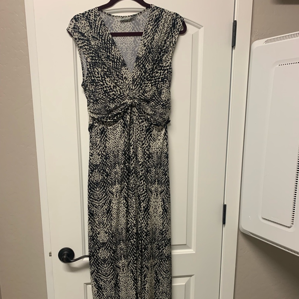 Black & tan Maxi dress